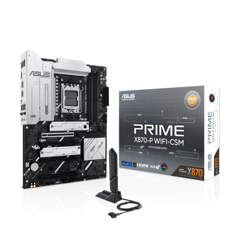  X870 ATX Motherboard: AM5 Socket For AMD Ryzen 7000/8000/9000 Series Processors<BR>4x DDR5, 2x SATA 6Gb/s, PCIe 5.0, 1x M.2 Gen5* + 2x M.2 Gen4 + 1x M.2 Gen3, USB 4.0, 1x 2.5GbE LAN, Wi-Fi 7 + Bluetooth 5.4, Realtek 7.1 Audio, 2x USB4/HDMI  